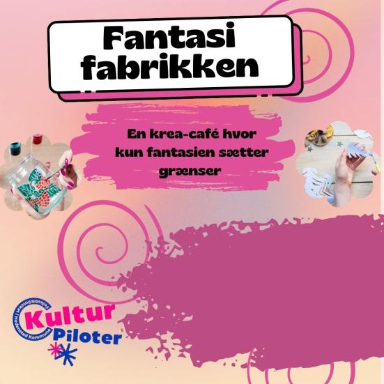 Logo for Fantasi-fabrikken på Juelsminde Folkebibliotek
